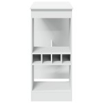 vidaXL Masă de bar cu raft, alb, 90x47,5x103,5 cm, lemn prelucrat