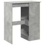 vidaXL Masă de bar cu raft gri beton 90x47,5x103,5 cm lemn prelucrat