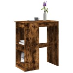 vidaXL Masă bar cu raft stejar fumuriu 90x47,5x103,5 cm lemn prelucrat vidaXL Masă bar cu raft stejar fumuriu 90x47,5x103,5 cm lemn prelucrat