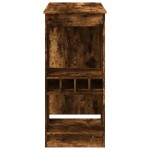 vidaXL Masă bar cu raft stejar fumuriu 90x47,5x103,5 cm lemn prelucrat vidaXL Masă bar cu raft stejar fumuriu 90x47,5x103,5 cm lemn prelucrat