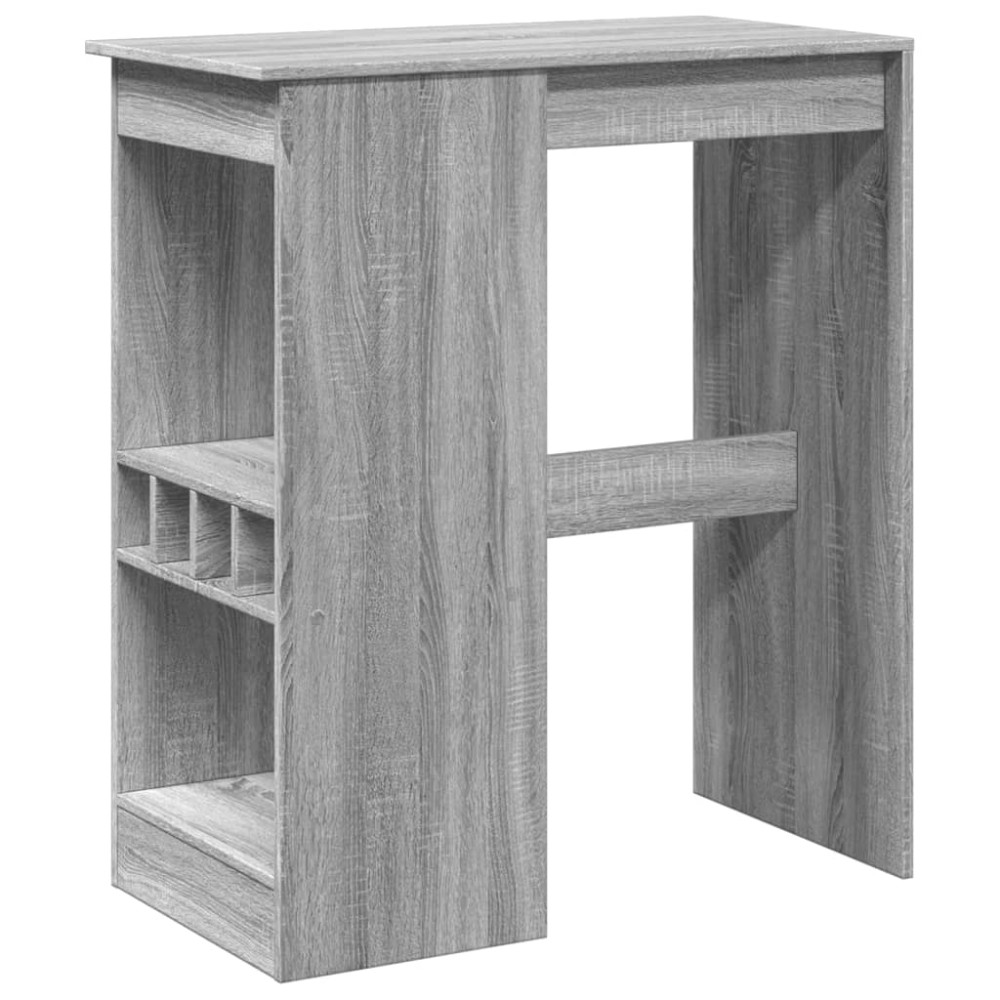 vidaXL Masă bar cu rafturi gri sonoma 90x47,5x103,5 cm lemn prelucrat