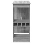 vidaXL Masă bar cu rafturi gri sonoma 90x47,5x103,5 cm lemn prelucrat vidaXL Masă bar cu rafturi gri sonoma 90x47,5x103,5 cm lemn prelucrat
