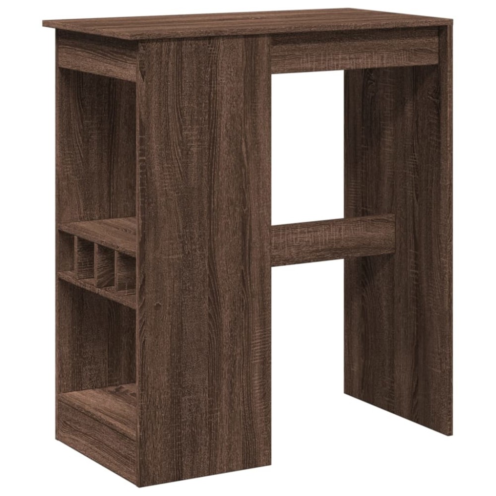 vidaXL Masă bar cu rafturi stejar maro 90x47,5x103,5 cm lemn prelucrat