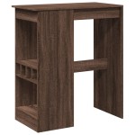vidaXL Masă bar cu rafturi stejar maro 90x47,5x103,5 cm lemn prelucrat