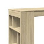 vidaXL Masă de bar cu rafturi, stejar sonoma, 102x50x103,5 cm, lemn vidaXL Masă de bar cu rafturi, stejar sonoma, 102x50x103,5 cm, lemn