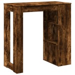 vidaXL Masă de bar cu rafturi, stejar fumuriu, 102x50x103,5 cm, lemn vidaXL Masă de bar cu rafturi, stejar fumuriu, 102x50x103,5 cm, lemn