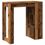 vidaXL Masă bar cu rafturi, lemn vechi, 102x50x103,5 cm lemn prelucrat