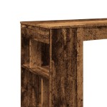 vidaXL Masă bar cu rafturi, lemn vechi, 102x50x103,5 cm lemn prelucrat