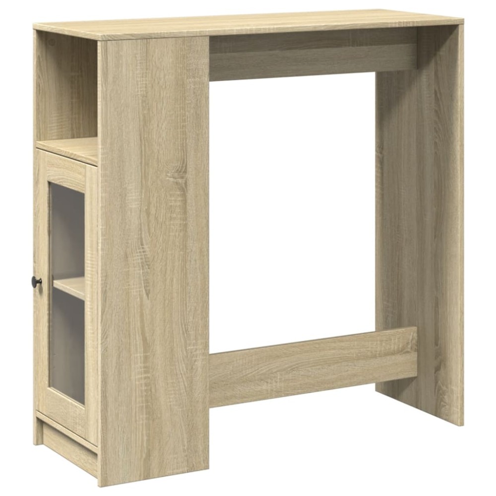 vidaXL Masă bar cu rafturi stejar sonoma 101x40x103,5cm lemn prelucrat