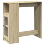 vidaXL Masă bar cu rafturi stejar sonoma 101x40x103,5cm lemn prelucrat