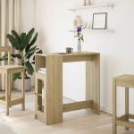 vidaXL Masă bar cu rafturi stejar sonoma 101x40x103,5cm lemn prelucrat