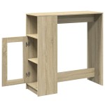 vidaXL Masă bar cu rafturi stejar sonoma 101x40x103,5cm lemn prelucrat
