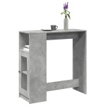 vidaXL Masă de bar cu rafturi gri beton 101x40x103,5 cm lemn prelucrat vidaXL Masă de bar cu rafturi gri beton 101x40x103,5 cm lemn prelucrat