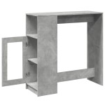 vidaXL Masă de bar cu rafturi gri beton 101x40x103,5 cm lemn prelucrat vidaXL Masă de bar cu rafturi gri beton 101x40x103,5 cm lemn prelucrat