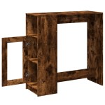 vidaXL Masă bar cu rafturi, stejar fumuriu, 101x40x103,5 cm, lemn vidaXL Masă bar cu rafturi, stejar fumuriu, 101x40x103,5 cm, lemn