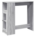vidaXL Masă bar cu rafturi, gri sonoma, 101x40x103,5 cm lemn prelucrat