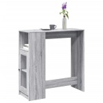 vidaXL Masă bar cu rafturi, gri sonoma, 101x40x103,5 cm lemn prelucrat