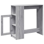 vidaXL Masă bar cu rafturi, gri sonoma, 101x40x103,5 cm lemn prelucrat