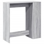 vidaXL Masă bar cu rafturi, gri sonoma, 101x40x103,5 cm lemn prelucrat