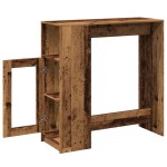 vidaXL Masă bar cu rafturi, lemn vechi 101x40x103,5 cm lemn prelucrat vidaXL Masă bar cu rafturi, lemn vechi 101x40x103,5 cm lemn prelucrat