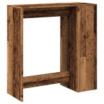 vidaXL Masă bar cu rafturi, lemn vechi 101x40x103,5 cm lemn prelucrat vidaXL Masă bar cu rafturi, lemn vechi 101x40x103,5 cm lemn prelucrat