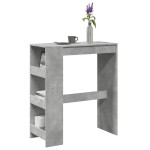 vidaXL Masă de bar cu rafturi gri beton 90x40x103,5 cm lemn prelucrat
