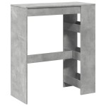 vidaXL Masă de bar cu rafturi gri beton 90x40x103,5 cm lemn prelucrat