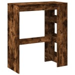vidaXL Masă de bar cu rafturi, stejar fumuriu, 90x40x103,5 cm, lemn vidaXL Masă de bar cu rafturi, stejar fumuriu, 90x40x103,5 cm, lemn