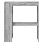 vidaXL Masă bar cu rafturi, gri sonoma, 90x40x103,5 cm, lemn prelucrat vidaXL Masă bar cu rafturi, gri sonoma, 90x40x103,5 cm, lemn prelucrat