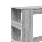 vidaXL Masă bar cu rafturi, gri sonoma, 90x40x103,5 cm, lemn prelucrat vidaXL Masă bar cu rafturi, gri sonoma, 90x40x103,5 cm, lemn prelucrat