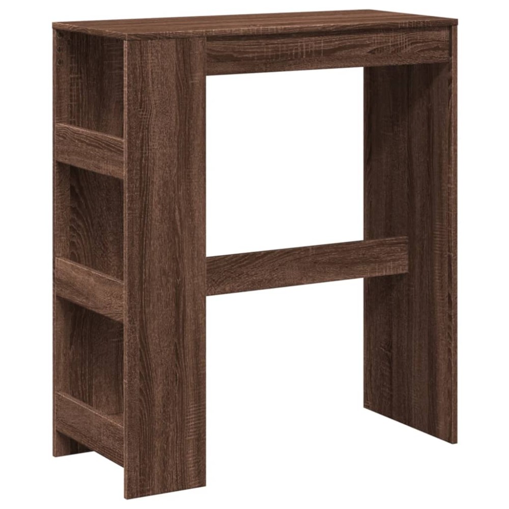 vidaXL Masă bar cu rafturi, stejar maro, 90x40x103,5 cm lemn prelucrat