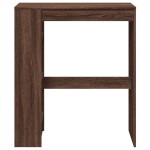 vidaXL Masă bar cu rafturi, stejar maro, 90x40x103,5 cm lemn prelucrat vidaXL Masă bar cu rafturi, stejar maro, 90x40x103,5 cm lemn prelucrat