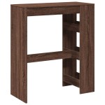 vidaXL Masă bar cu rafturi, stejar maro, 90x40x103,5 cm lemn prelucrat vidaXL Masă bar cu rafturi, stejar maro, 90x40x103,5 cm lemn prelucrat