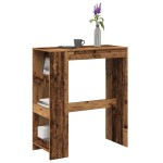 vidaXL Masă bar cu rafturi, lemn vechi, 90x40x103,5 cm, lemn prelucrat