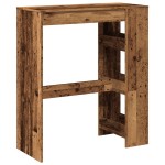 vidaXL Masă bar cu rafturi, lemn vechi, 90x40x103,5 cm, lemn prelucrat