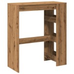 vidaXL Masă bar cu rafturi, stejar artizanal, 90x40x103,5 cm, lemn
