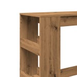 vidaXL Masă bar cu rafturi, stejar artizanal, 90x40x103,5 cm, lemn