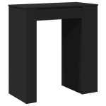 vidaXL Masă de bar cu rafturi, negru, 95x47x103,5 cm, lemn prelucrat vidaXL Masă de bar cu rafturi, negru, 95x47x103,5 cm, lemn prelucrat