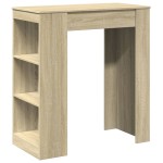 vidaXL Masă de bar cu rafturi, stejar sonoma, 95x47x103,5 cm, lemn vidaXL Masă de bar cu rafturi, stejar sonoma, 95x47x103,5 cm, lemn