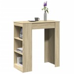 vidaXL Masă de bar cu rafturi, stejar sonoma, 95x47x103,5 cm, lemn vidaXL Masă de bar cu rafturi, stejar sonoma, 95x47x103,5 cm, lemn