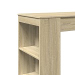vidaXL Masă de bar cu rafturi, stejar sonoma, 95x47x103,5 cm, lemn vidaXL Masă de bar cu rafturi, stejar sonoma, 95x47x103,5 cm, lemn