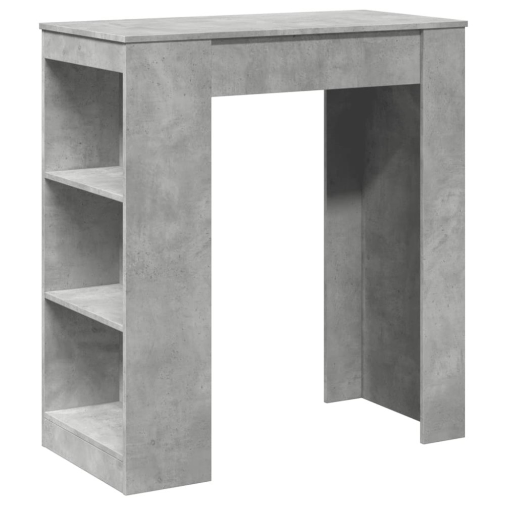 vidaXL Masă de bar cu rafturi gri beton 95x47x103,5 cm lemn prelucrat