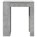 vidaXL Masă de bar cu rafturi gri beton 95x47x103,5 cm lemn prelucrat vidaXL Masă de bar cu rafturi gri beton 95x47x103,5 cm lemn prelucrat