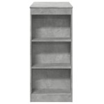 vidaXL Masă de bar cu rafturi gri beton 95x47x103,5 cm lemn prelucrat vidaXL Masă de bar cu rafturi gri beton 95x47x103,5 cm lemn prelucrat