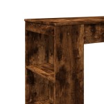 vidaXL Masă bar cu raft, stejar fumuriu, 95x47x103,5 cm lemn prelucrat vidaXL Masă bar cu raft, stejar fumuriu, 95x47x103,5 cm lemn prelucrat