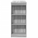 vidaXL Masă bar cu rafturi, gri sonoma, 95x47x103,5 cm, lemn prelucrat
