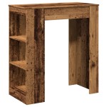 vidaXL Masă bar cu rafturi, lemn vechi, 95x47x103,5 cm, lemn prelucrat vidaXL Masă bar cu rafturi, lemn vechi, 95x47x103,5 cm, lemn prelucrat