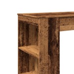 vidaXL Masă bar cu rafturi, lemn vechi, 95x47x103,5 cm, lemn prelucrat vidaXL Masă bar cu rafturi, lemn vechi, 95x47x103,5 cm, lemn prelucrat