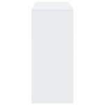 vidaXL Masă de bar cu raft, alb, 124x46x103,5 cm, lemn prelucrat vidaXL Masă de bar cu raft, alb, 124x46x103,5 cm, lemn prelucrat