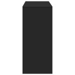 vidaXL Masă de bar cu raft, negru, 124x46x103,5 cm, lemn prelucrat